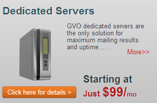 GVO dedicated servers pricing banner