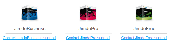 Jimdo website builder customer support options