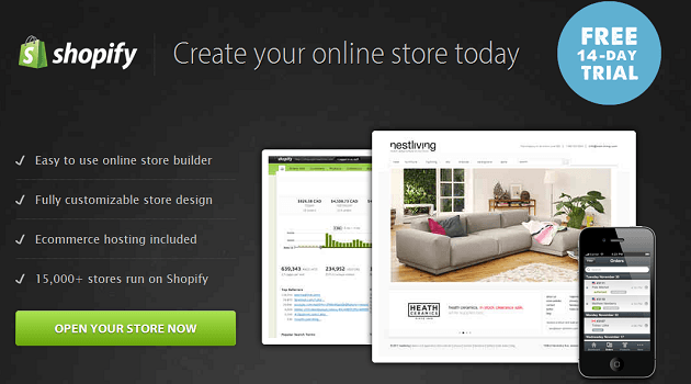 Shopify Ecommerce software and online store builder banner