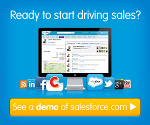 Sales force cloud computing and CRM website banner