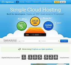 Cloud hosting service by Digital Ocean