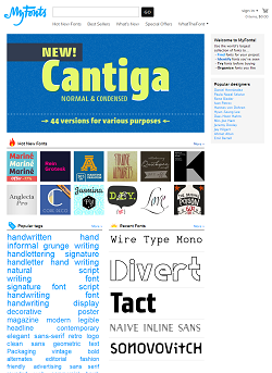 MyFonts.com - Fonts for paint, products and screen