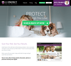 AnyProtect.com - online backup, secured and unlimited for home business