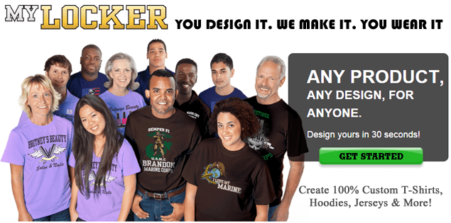 Mylocker.net - design your own apparel - 100 percent custom t-shirts