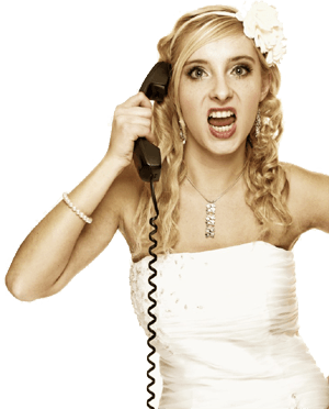 Angry girl shouting on the phone