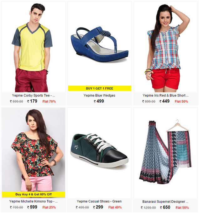 Yepme.com - Online Indian Retailer, Online shopping for Clothing and Accessories