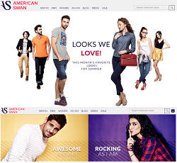 Americanswan.com - Indian online shopping site, buy men and women casual clothes, t-shirts and jeans online