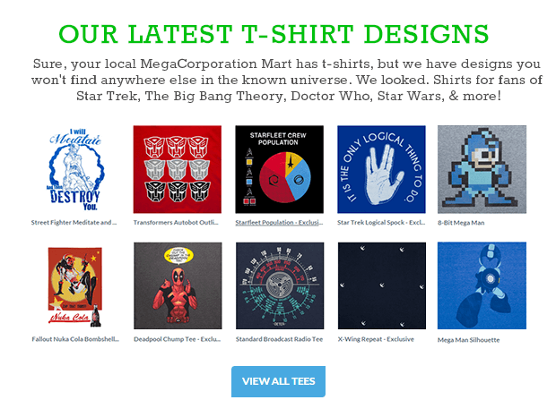 ThinkGeek.com - Online store for unique t shirts, gadgets and other products